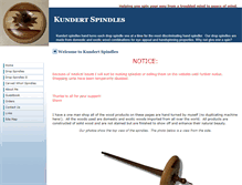 Tablet Screenshot of kundertspindles.com